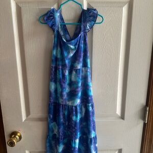 Wonder Nation summer blue tie die dress